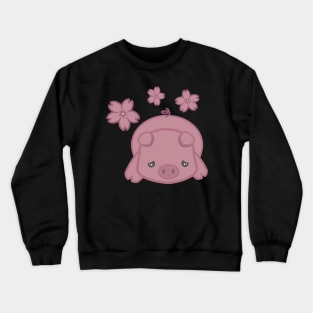 Gloomy Pleasantly Plump Piggy Crewneck Sweatshirt